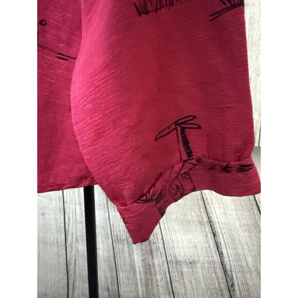 Chico's Women's Size 2/2X Pink Silk Linen Safari Lightweight Button-Up Blouse - Picture 4 of 7